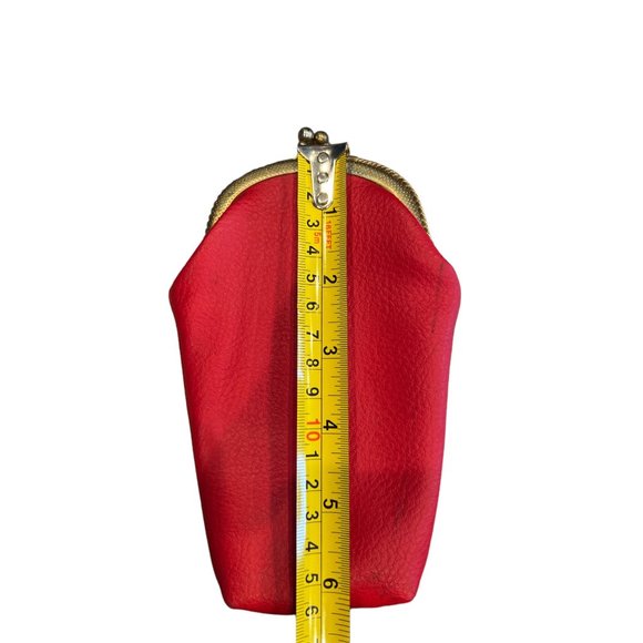 Vintage Faux Red Leather With Clasp Cigarette, Sunglass Holder Made In Hong Kong - Picture 4 of 6